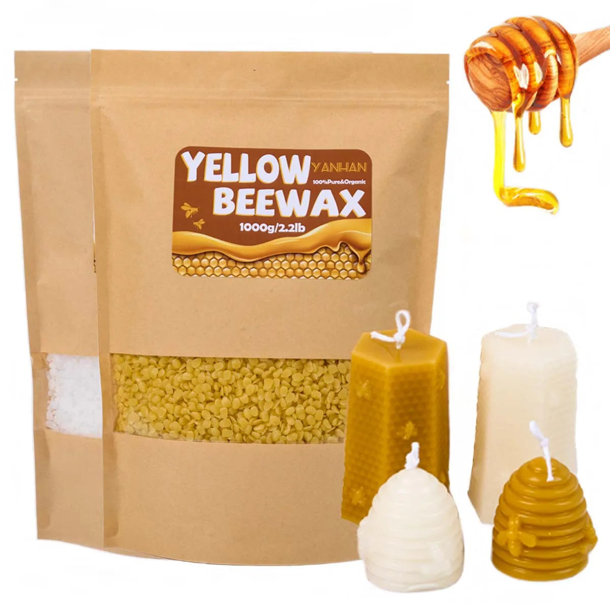 1000g Yellow / White Beeswax