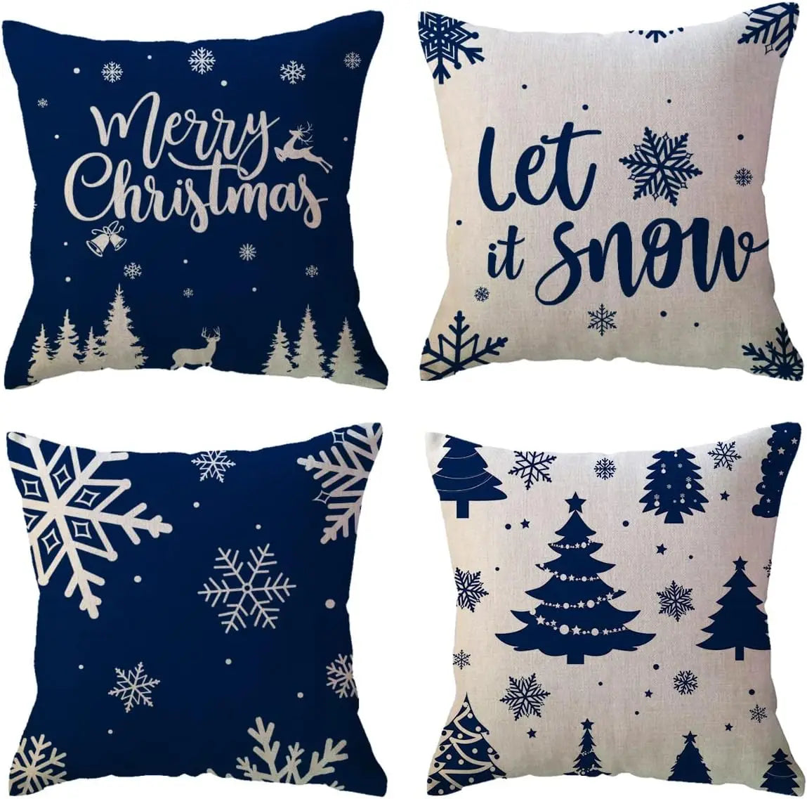 Winter Holiday Decoration Pillow Cover