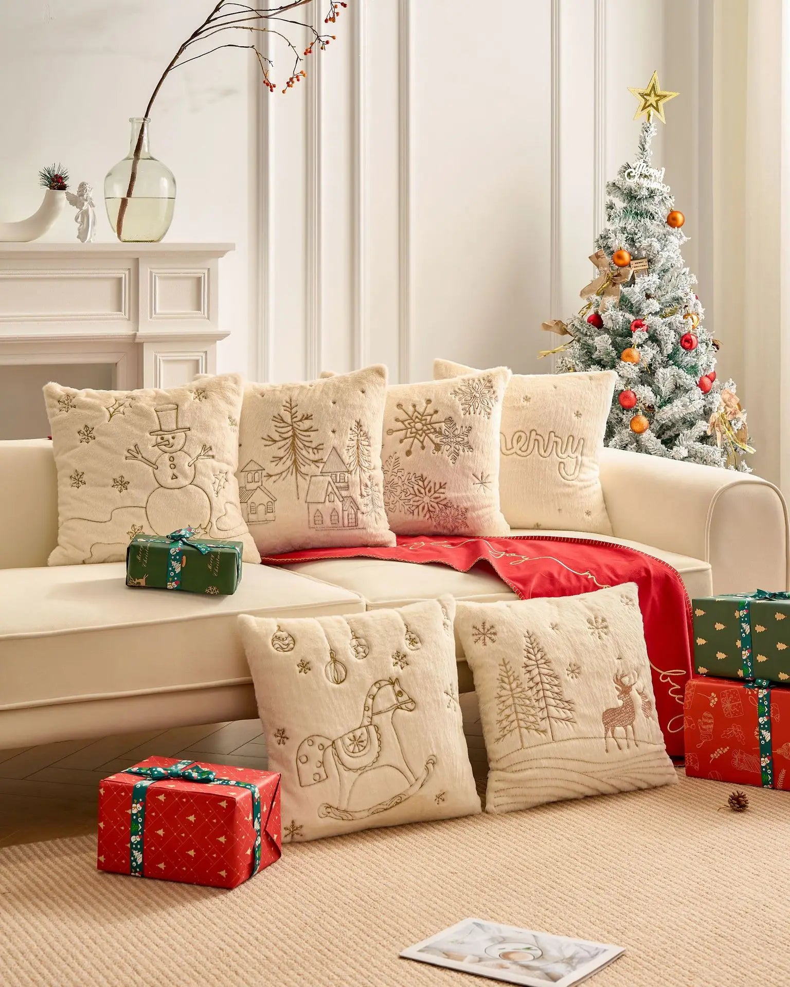 Christmas Pillow Cover 45x45cm,