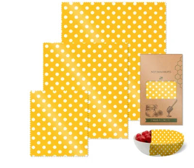 Beeswax Food Wraps Roll Reusable Beeswax Eco-Friendly Sustainable Food Storage Wrap for Sandwich Cheese Fruit Bread Snacks