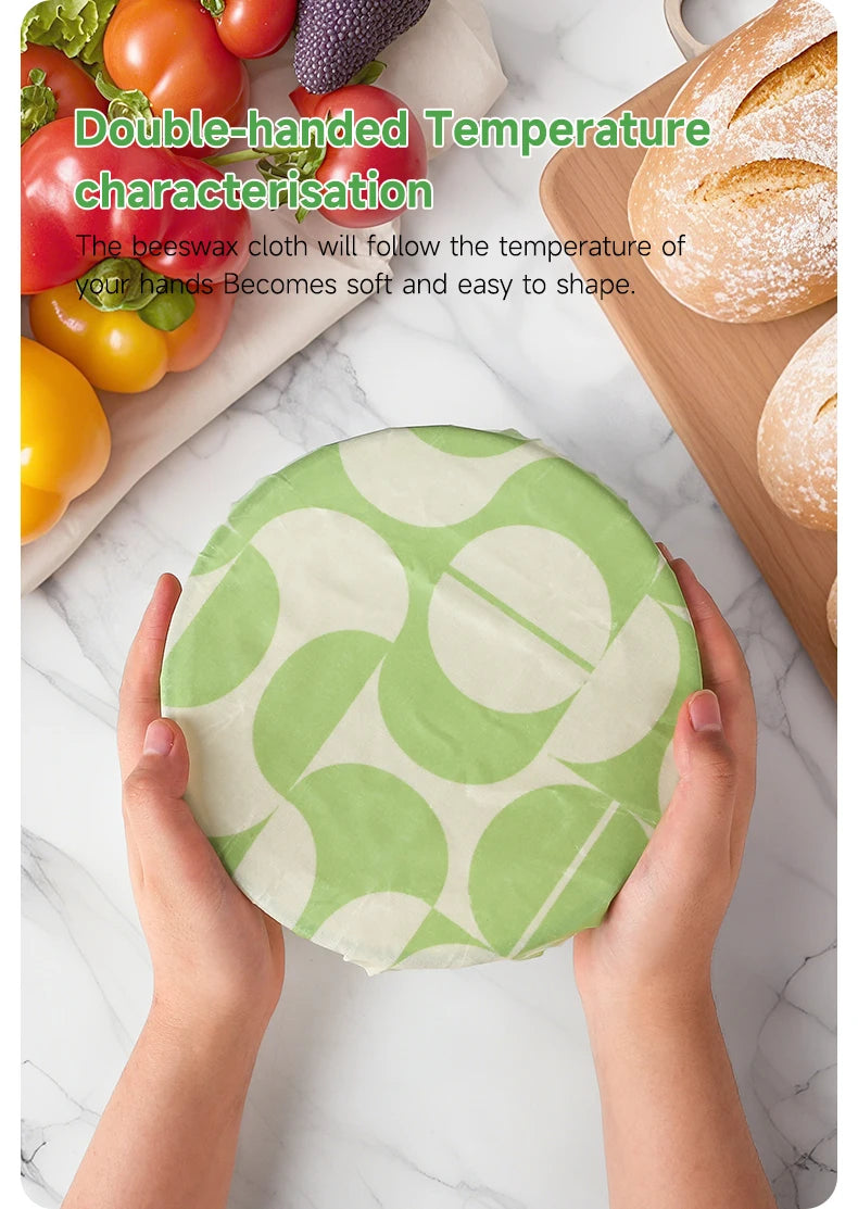WEEDI Reusable Beeswax Wraps – Beeswax Cloth Food Wrap, Plastic-Free & Zero Waste Alternative for Eco-Friendly Food Storage