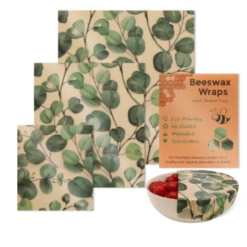Beeswax Food Wraps Roll Reusable Beeswax Eco-Friendly Sustainable Food Storage Wrap for Sandwich Cheese Fruit Bread Snacks
