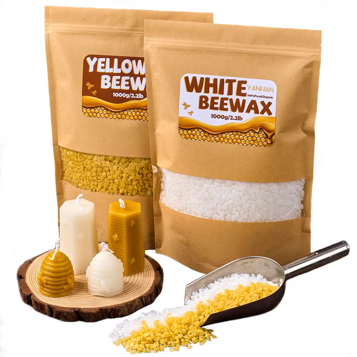 1000g Yellow / White Beeswax