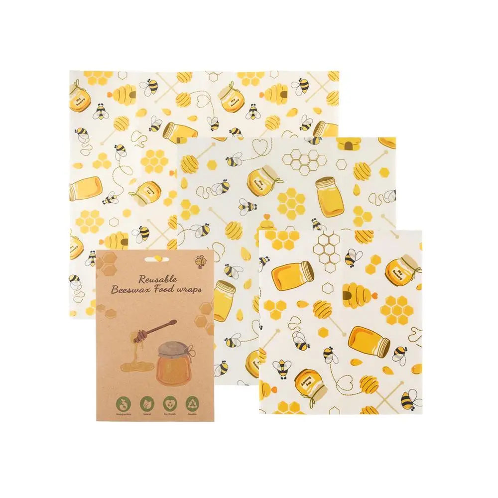Beeswax Wrap Eco Friendly Kitchen Wrap Replacement Organic Natural Bees Wax Reusable Mixed Pattern Beeswax Food Wraps Bowl Cover