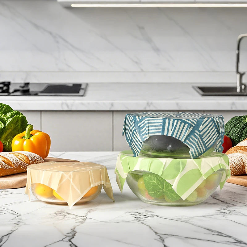 WEEDI Reusable Beeswax Wraps – Beeswax Cloth Food Wrap, Plastic-Free & Zero Waste Alternative for Eco-Friendly Food Storage