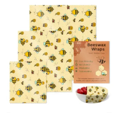 Beeswax Food Wraps Roll Reusable Beeswax Eco-Friendly Sustainable Food Storage Wrap for Sandwich Cheese Fruit Bread Snacks