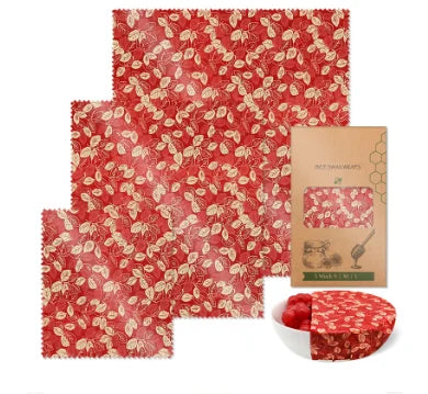 Beeswax Food Wraps Roll Reusable Beeswax Eco-Friendly Sustainable Food Storage Wrap for Sandwich Cheese Fruit Bread Snacks