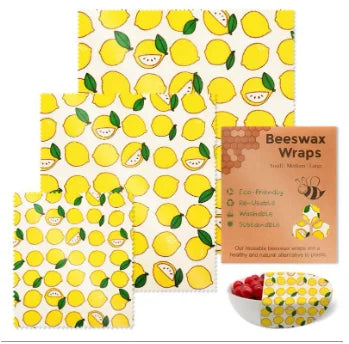 Beeswax Food Wraps Roll Reusable Beeswax Eco-Friendly Sustainable Food Storage Wrap for Sandwich Cheese Fruit Bread Snacks