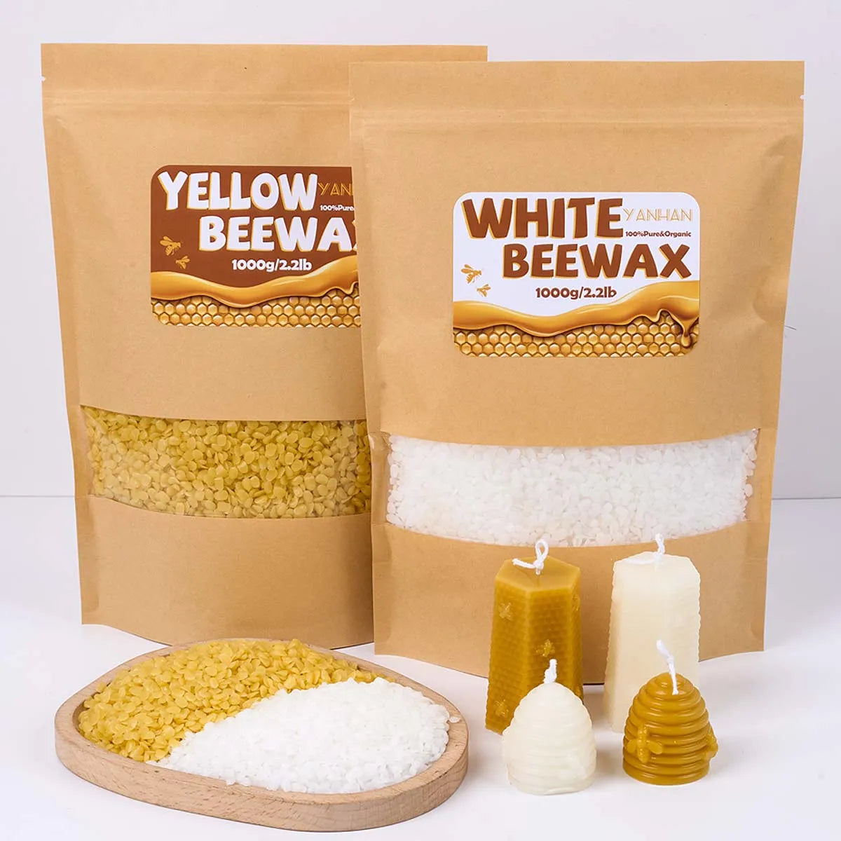 1000g Yellow / White Beeswax