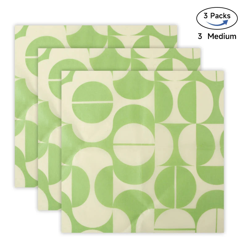 WEEDI Reusable Beeswax Wraps – Beeswax Cloth Food Wrap, Plastic-Free & Zero Waste Alternative for Eco-Friendly Food Storage