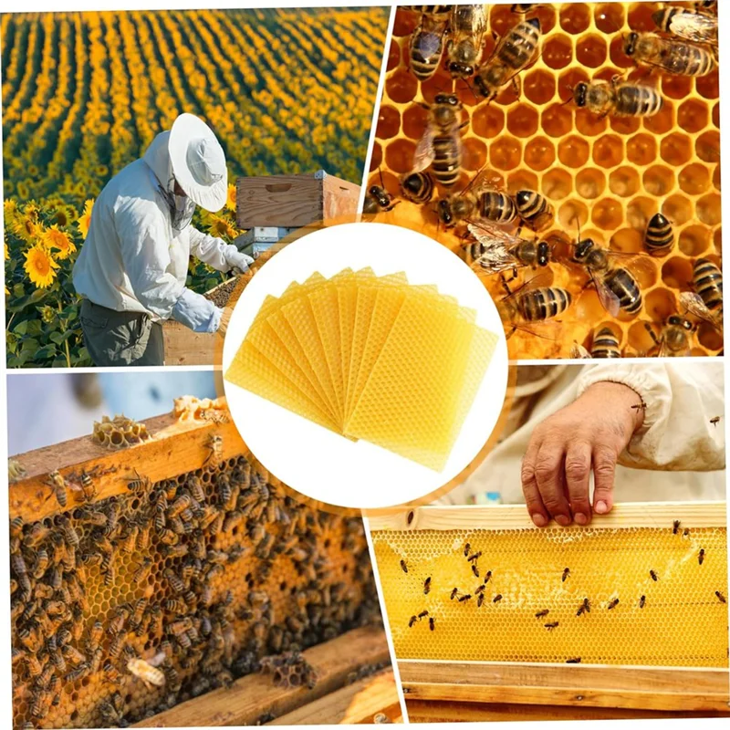 BHBD-Beeswax Sheets Beeswax Foundation Sheets Wax Foundation For Bee Frames Natural Honeycomb Sheets Beeswax Sheets