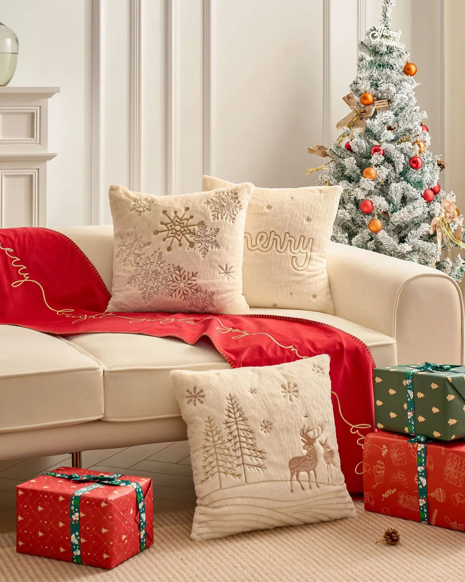 Christmas Pillow Cover 45x45cm,