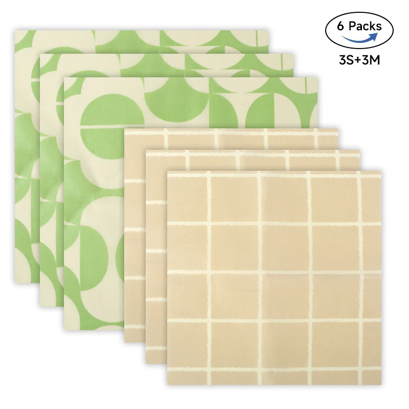 WEEDI Reusable Beeswax Wraps – Beeswax Cloth Food Wrap, Plastic-Free & Zero Waste Alternative for Eco-Friendly Food Storage