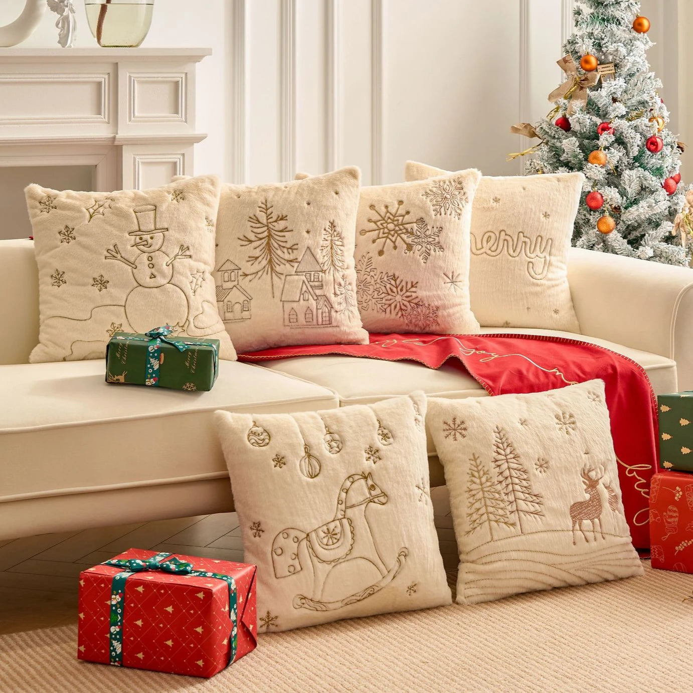 Christmas Pillow Cover 45x45cm,