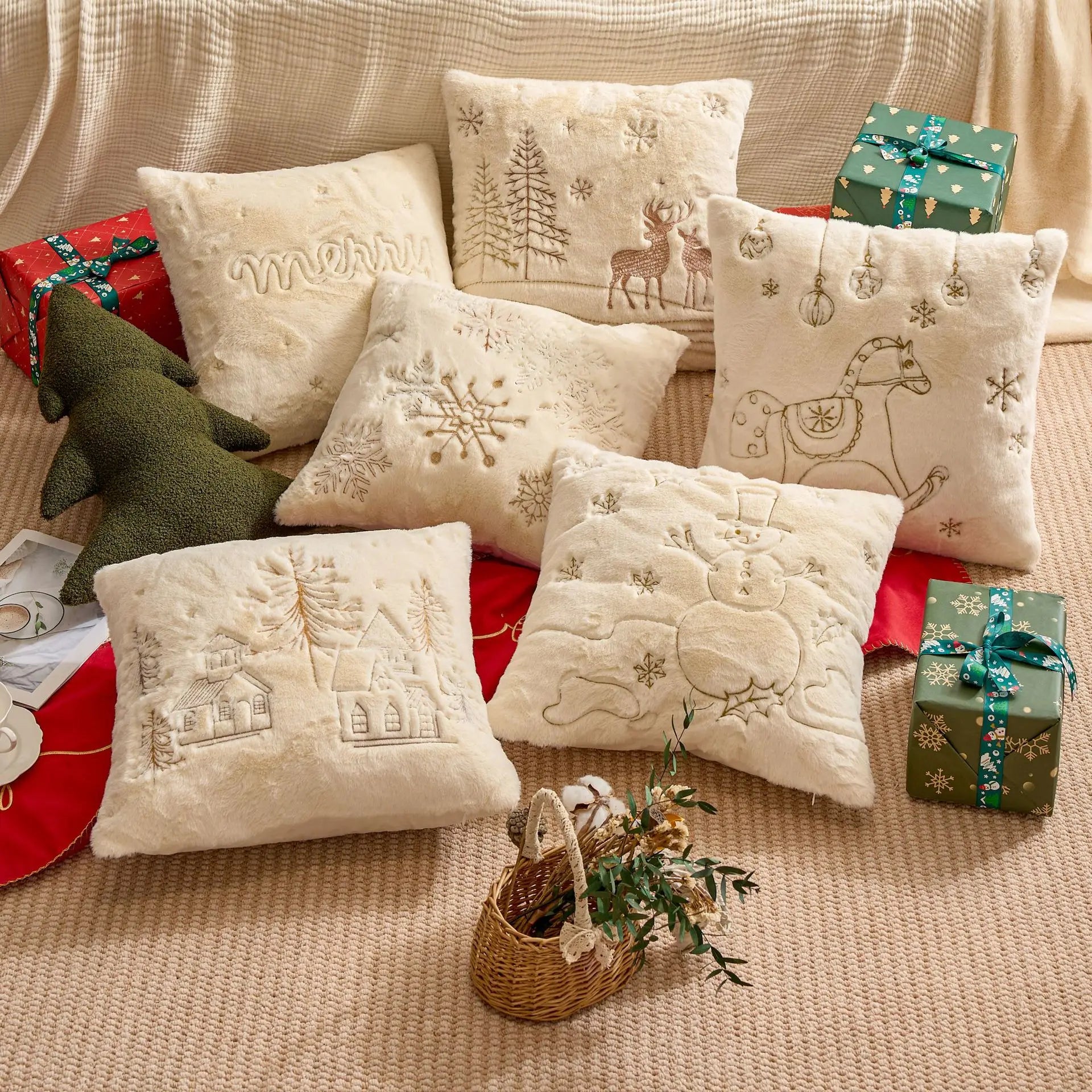 Christmas Pillow Cover 45x45cm,